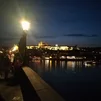 C1. Večerná Praha, pohľad na Hradčany