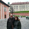 Majka s Christianom, v pozadí Wawel