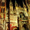 Monetove obrazy premietané na katedrálu v Rouen