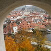 Nádherný pohľad z nádvoria na Český Krumlov